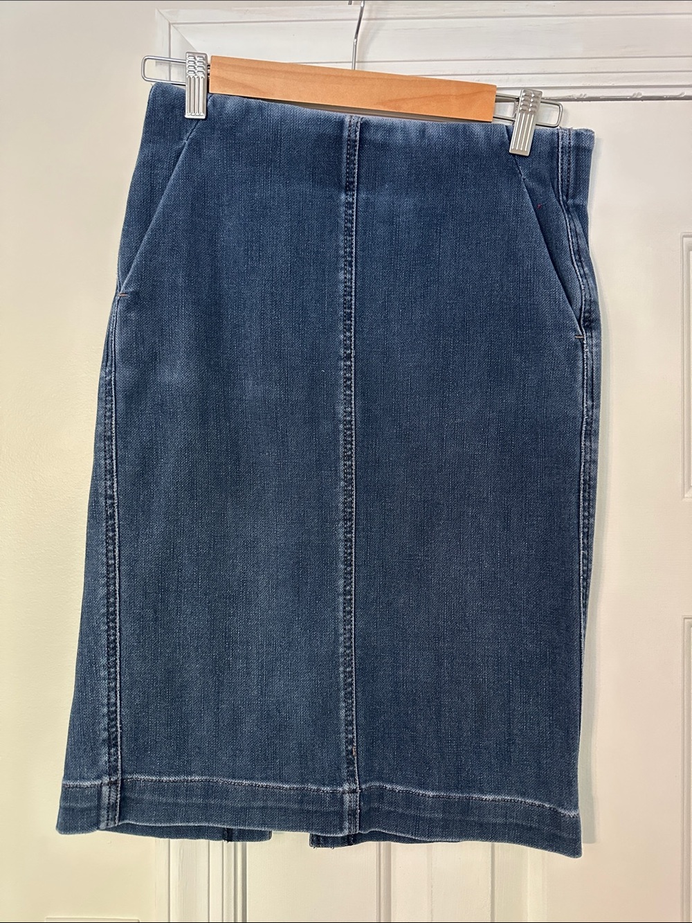 Loft bundle of two denim knee length skirts
